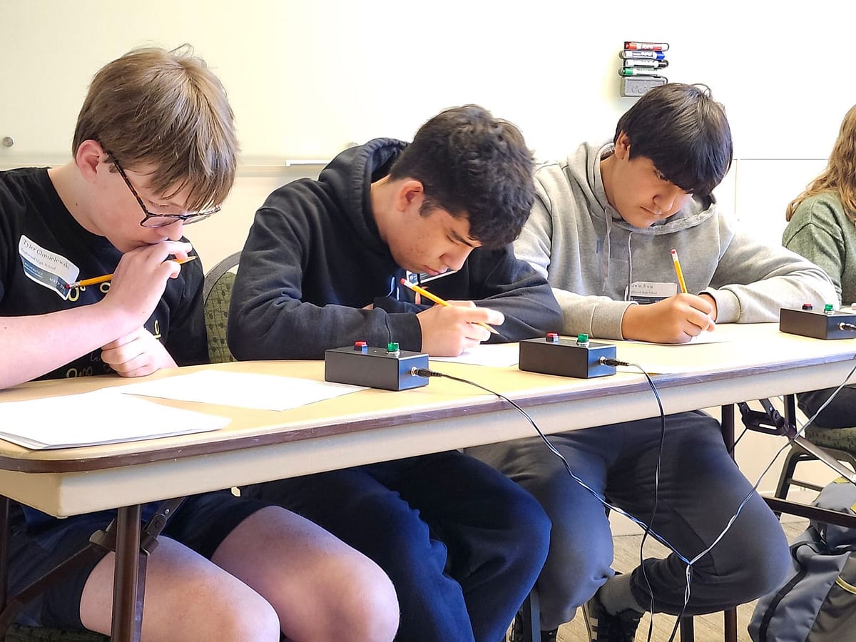 The EHS math team competing in the CSU Math Day event. 