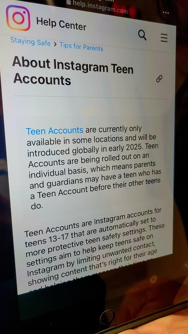 Junior Ophelia Durgin noticed the change back in October of this year, "I think I got a pop-up mentioning something about a teen account. I also noticed it in my settings and what a teen account features." 
