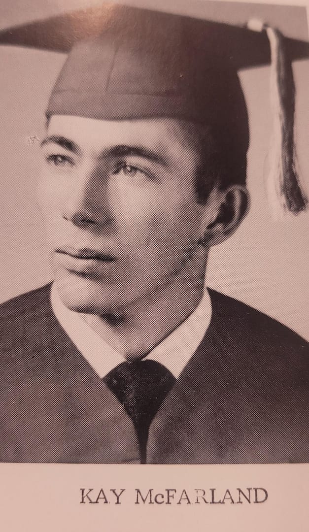 McFarland's senior yearbook photo from 1957.