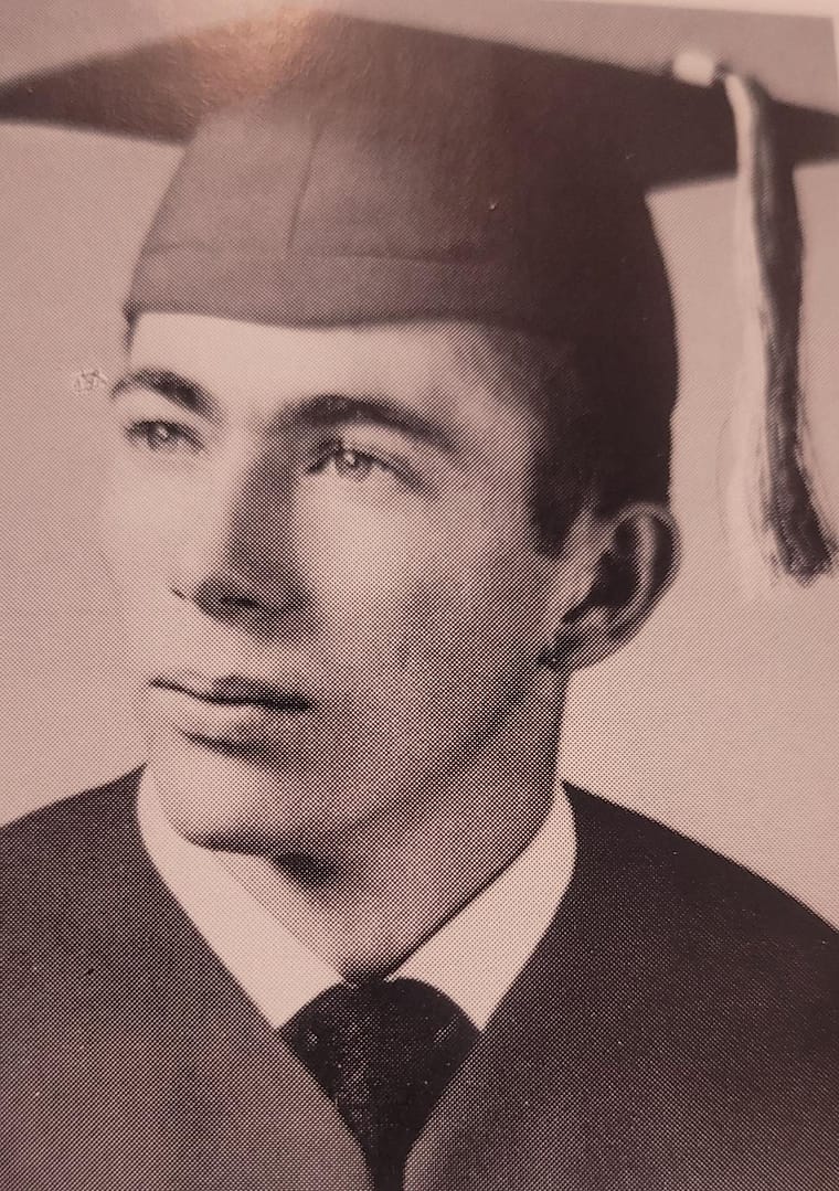 McFarland's senior yearbook photo from 1957.